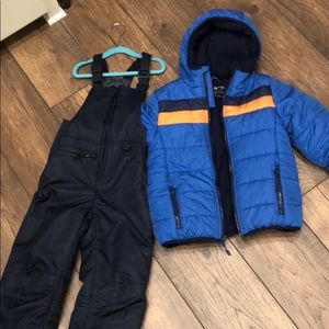 Boys snow bundle, ski jacket & bib